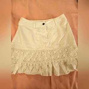 MetroStyle ‎ White Stretch Skirt